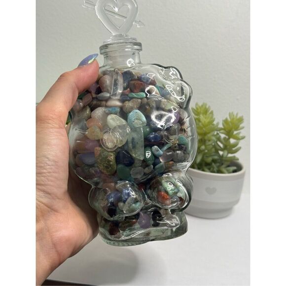 Hello Kitty Jar with Gemstones + Crystal Chips - Picture 3 of 7